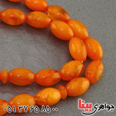 تسبیح کهربا پودری ۳۳ دانه ای خوشرنگ _کد:16059