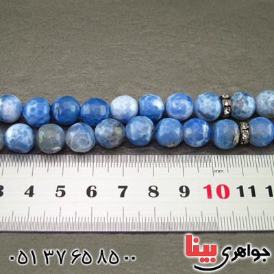 تسبیح عقیق رنگی الوان ۳۳ دانه ای تراش دار کروی _کد:16148