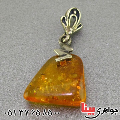 گردنبند کهربا بولونی قدیمی خوش نقش _کد:16154