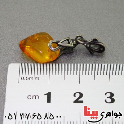 گردنبند کهربا بولونی قدیمی خوشرنگ _کد:16156