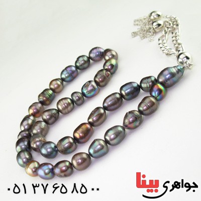 تسبیح مروارید کبود 33 دانه ای اصل _کد:16159