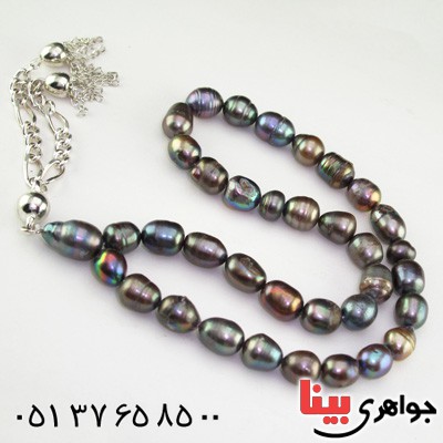 تسبیح مروارید کبود 33 دانه ای اصل _کد:16159