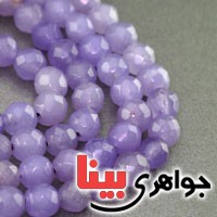 تسبیح جید بنفش 101 دانه ای تراش دار _کد:16181