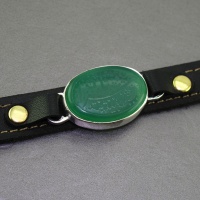 دستبند عقیق سبز با حکاکی یا زهرا 