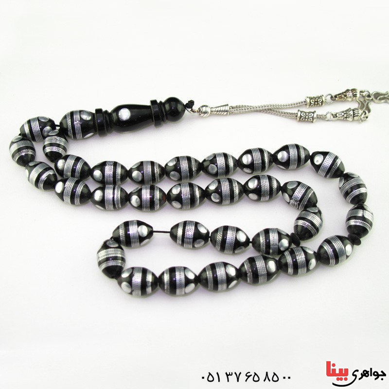 تسبیح کشکول (کوک) 33 دانه ای نقره کوب مرغوب _کد:16210