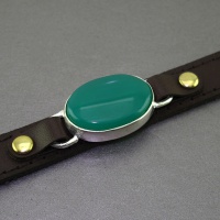 دستبند عقیق سبز خوشرنگ 