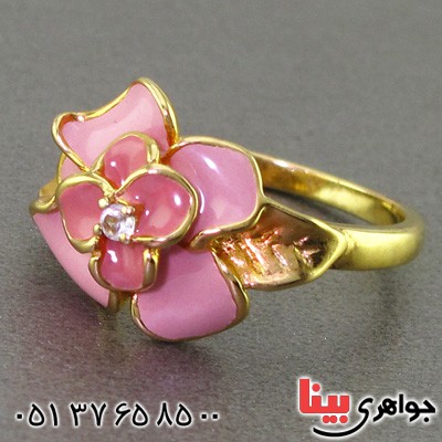 انگشتر آکوآمارین بسیار عالی مانی زنانه میناکاری _کد:2422