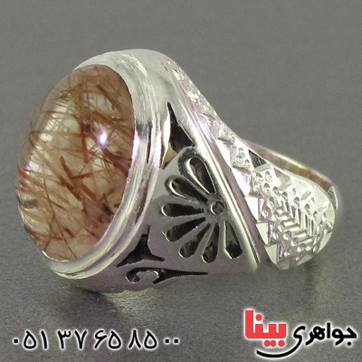 انگشتر دُر مویی درشت مردانه بسیار عالی خاص _کد:2425