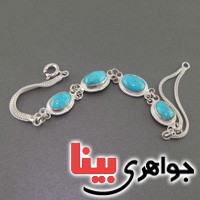 دستبند فیروزه نیشابوری خوشرنگ زنانه _کد:16469