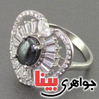 انگشتر حدید صینی هفت جلاله رودیوم  زنانه _کد:16491