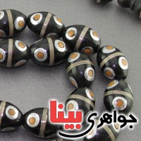 تسبیح کشکول (کوک) ۳۳ دانه ای نقره کوب مرغوب با مرصع کاری صدف و کهربا  _کد: 2447