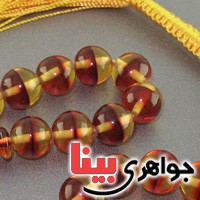 تسبیح کهربا پودری درشت 33 دانه ای عالی خوشرنگ _کد:16496