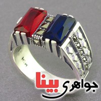 انگشتر حدید مارکازیتی یاقوتی _کد:16498