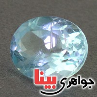نگین انگشتر توپاز آبی شفاف خوشرنگ _کد:16517