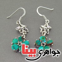 گوشواره فیروزه نیشابوری بسیار عالی خوشرنگ زنانه _کد:16518