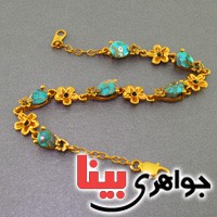 دستبند فیروزه نیشابوری زنانه بسیارعالی طرح زیرخاکی _کد:16519