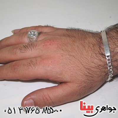 دستبند نقره نامزدی ایتالیایی درشت و سنگین به قیمت کلی فروشی