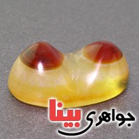 نگین انگشتر عقیق باباقوری سه پوسته دو کوهان خاص _کد:16542