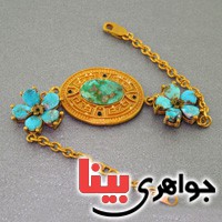 دستبند فیروزه نیشابوری زنانه عالی طرح زیرخاکی _کد:16550