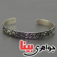 دستبند نقره قلم زنی دستی _کد:16567