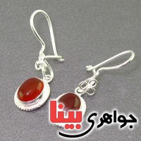 گوشواره عقیق قرمز خوشرنگ زنانه _کد:16582