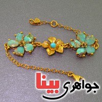 دستبند فیروزه نیشابوری زنانه بسیارعالی طرح زیرخاکی _کد:16599