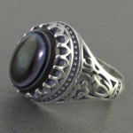انگشتر عقیق باباقوری سه پوسته مردانه