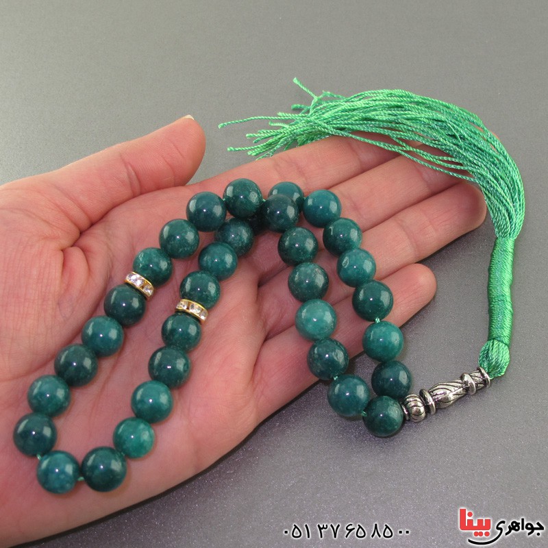 تسبیح جید 33 دانه ای درشت کروی _کد:16607