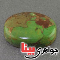 نگین انگشتر فیروزه خوشرنگ و نقش عالی درشت _کد:16617