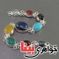 دستبند چند جواهر مدل سلجوقی سنگ درمانی _کد:16625