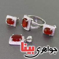 سرویس عقیق یمنی زنانه رودیوم مجلسی _کد:16628