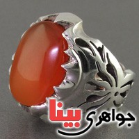انگشتر عقیق یمنی درشت مردانه خوش طبع فاخر _کد:2481