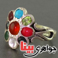 انگشتر چند جواهر نه نگین همراه با حرز امام جواد _کد:16677