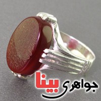 انگشتر عقیق خراسانی عالی مردانه حکاکی و من یتق الله _کد:16692