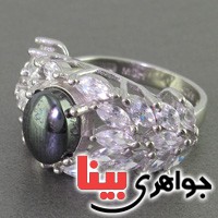 انگشتر حدید صینی هفت جلاله رودیوم درشت زنانه _کد:16711