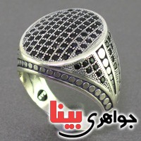 انگشتر عقیق سیاه (اونیکس) میکرو مردانه _کد:16730