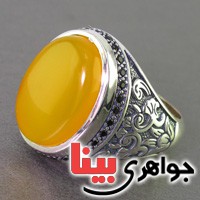 انگشتر عقیق شرف الشمس خوشرنگ مردانه_کد:16755