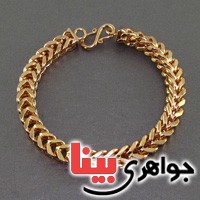 دستبند آب طلا زرد مدل ایتالیایی درشت _کد:16776