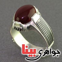 انگشتر عقیق خراسانی مردانه بسیار عالی مدل جوان _کد:16795
