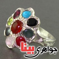 انگشتر چند جواهر نه نگین همراه با حرز امام جواد _کد:16808