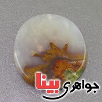 نگین انگشتر عقیق شجری دریایی  سه بعدی درشت _کد:16832
