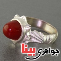 انگشتر عقیق خراسانی مردانه مدل دست و دلبر _کد:16833