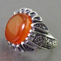 انگشتر عقیق یمنی درشت مردانه
