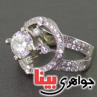 انگشتر نقره زنانه رودیوم مدل شهناز _کد:16840