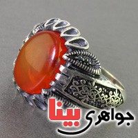 انگشتر عقیق یمنی درشت مردانه _کد:16848