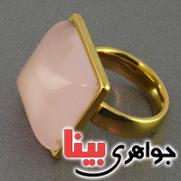 انگشتر کوارتز صورتی درشت زنانه _کد:16849