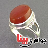 انگشتر عقیق یمنی خوشرنگ مردانه _کد:16856