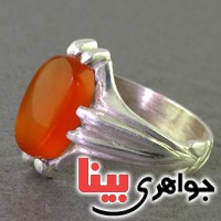 انگشتر عقیق یمنی خوشرنگ مردانه _کد:16865