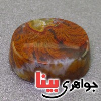 نگین انگشتر عقیق دریایی منظره ای سه بعدی عالی درشت _کد:16871