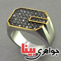 انگشتر ابسیدین خوش دست مردانه _کد:16874
